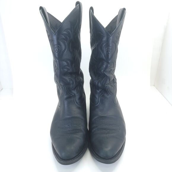 Ariat Heritage Western R-Toe Boots Mens Black Deertan Leather Cowboy Size 11EE main image 6